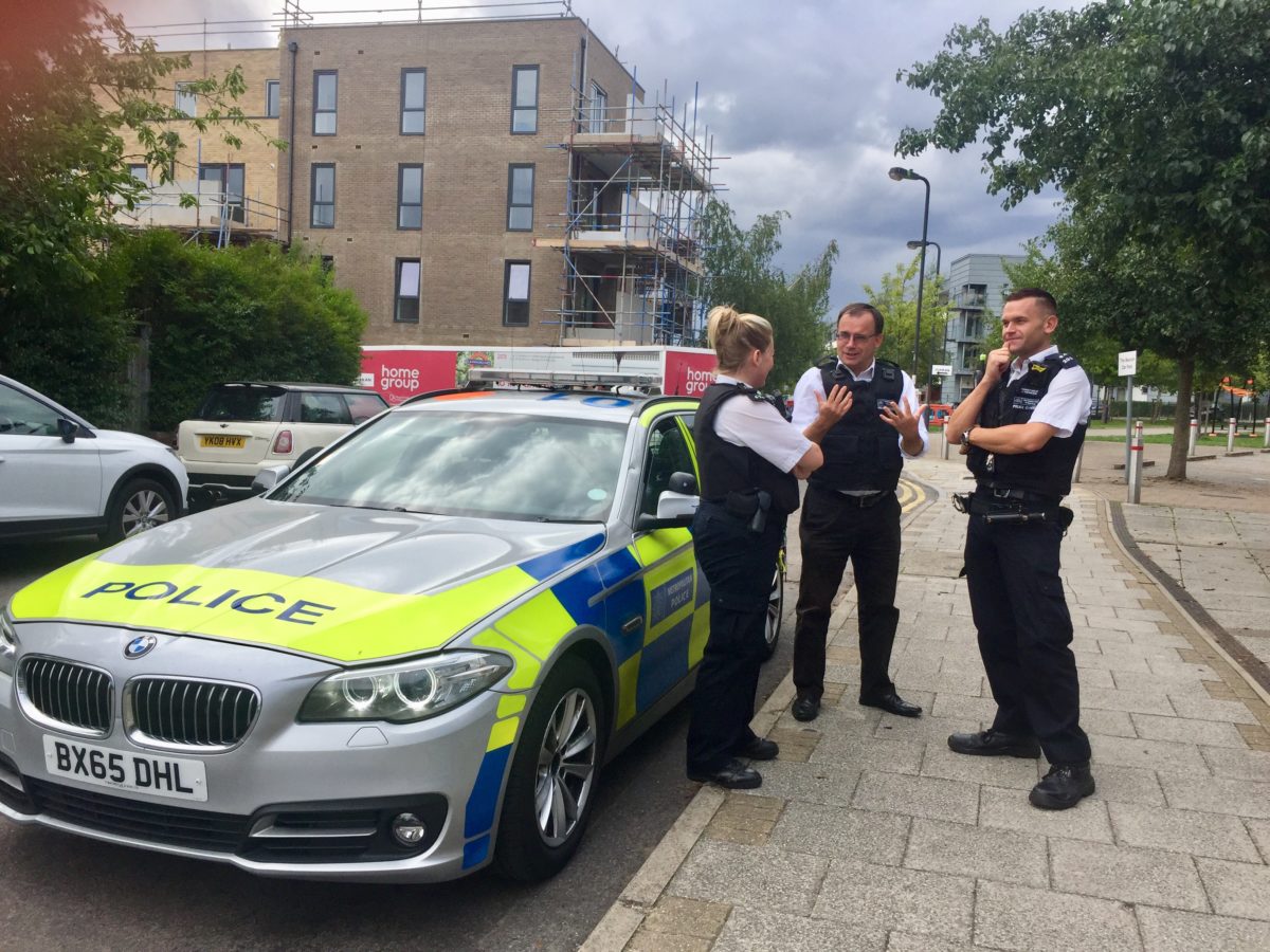 Gareth and officers in Rayners Lane