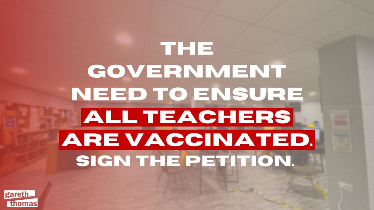 Sign the petition: ensure all teachers are vaccinated